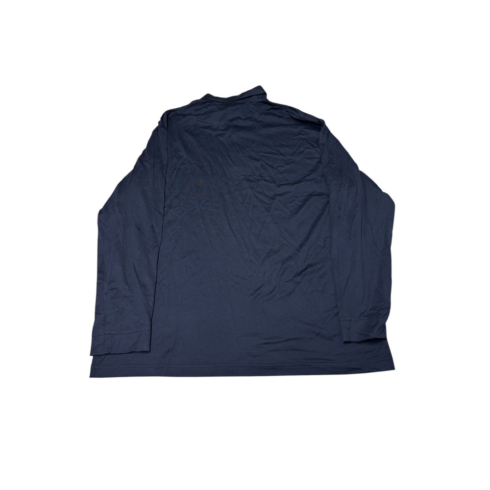 Sunspel 1860 Mens Navy Blue Long Sleeve Cotton Polo Shirt XXL Made in England - Picture 4 of 6